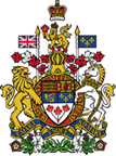 Titre : Example 36  Official Canadian symbols - Figure 3 - Description : Figure 3 shows the Canada Coat of Arms. 

The design of the Coat of Arms includes: 

The symbols of the four founding nations of Canada featured on the shield: the three royal lions of England, the royal lion of Scotland, the royal fleur-de-lis of France, and the royal Irish harp of Tara;

The lion of England holding the Royal Union Flag and the unicorn of Scotland carrying the flag of Royal France;

the floral emblems of the four founding nations: the English rose, the Scottish thistle, the French fleur-de-lis, and the Irish shamrock;

the Royal Crown at the top, indicating that these are the Arms of Her Majesty the Queen in Right of Canada, commonly called the Canada Coat of Arms, the Coat of Arms of Canada, the Arms of Canada or the Royal Coat of Arms of Canada.