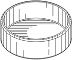 Titre : Exemple 20  Vue en coupe transversale - Figure 1.1 - Description : Limage montre une Rondelle de hockey.

La figure 1.1 montre une vue de perspective de la Rondelle de hockey de forme circulaire. Lintrieur de la Rondelle est vide.
